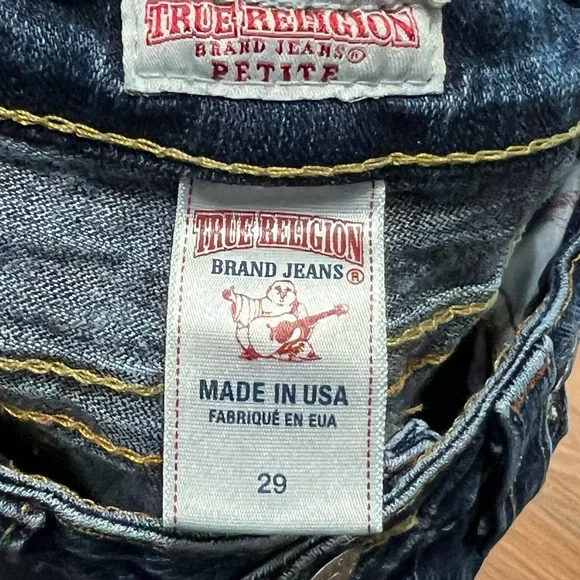 True Religion Women's Dark Blue Flare Jeans - Picture 6 of 8